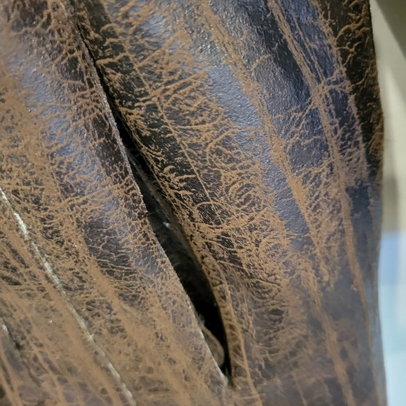 Dennis Basso Faux Suede Leather Jacket With Faux Fur Lining Med - Picture 9 of 11